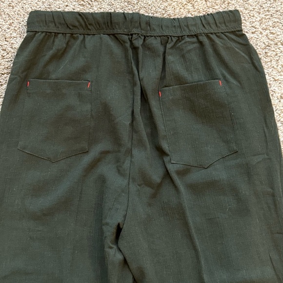 Men’s Baggy Y2K Streetwear Joggers Olive Green Loose Fit Harem Pants M/L - Picture 6 of 11